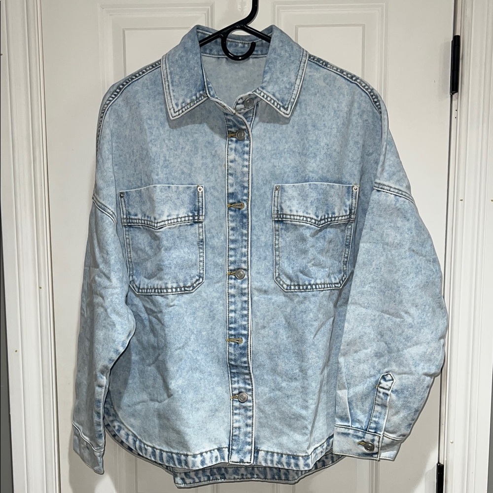 Light Blue Oversized Denim Jacket